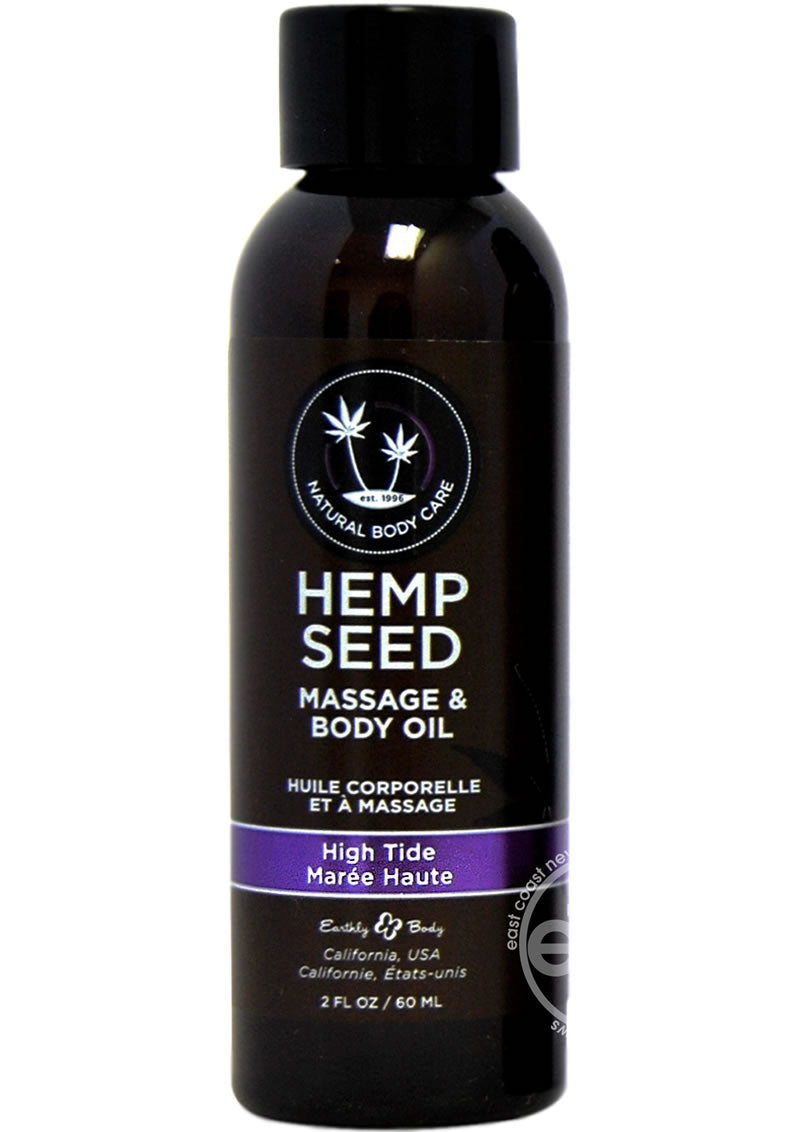 Earthly Body Hemp Seed Massage and Body Oil High Tide 2oz