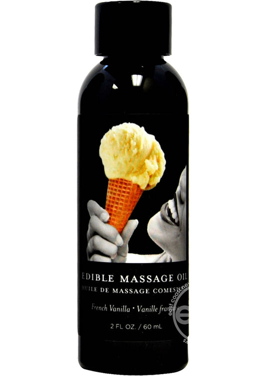 Earthly Body Hemp Seed Edible Massage Oil French Vanilla 2oz