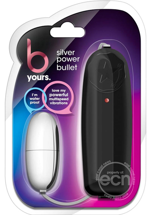 B Yours Silver Power Bullet with Remote Control - Black