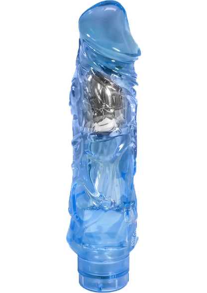 Naturally Yours Wild Ride Vibrating Dildo 9in - Blue