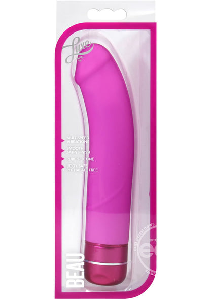 Luxe Beau Vibrating Silicone Dildo 8.5in - Pink