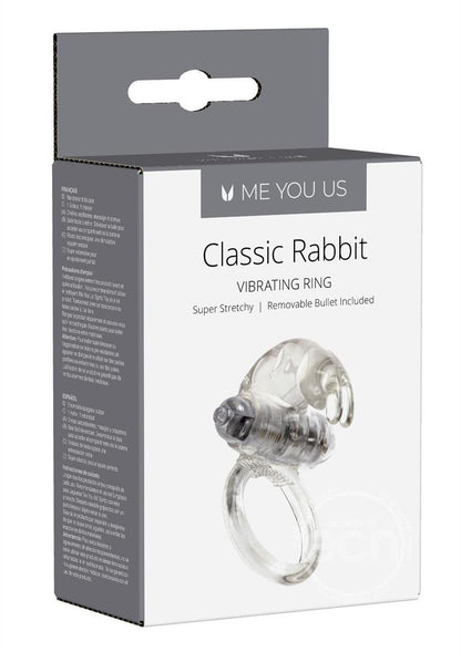 ME YOU US Classic Rabbit Vibrating Cock Ring - Clear