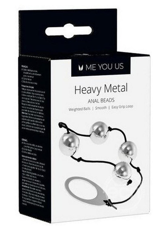 ME YOU US Heavy Metal Anal Beads - Silver