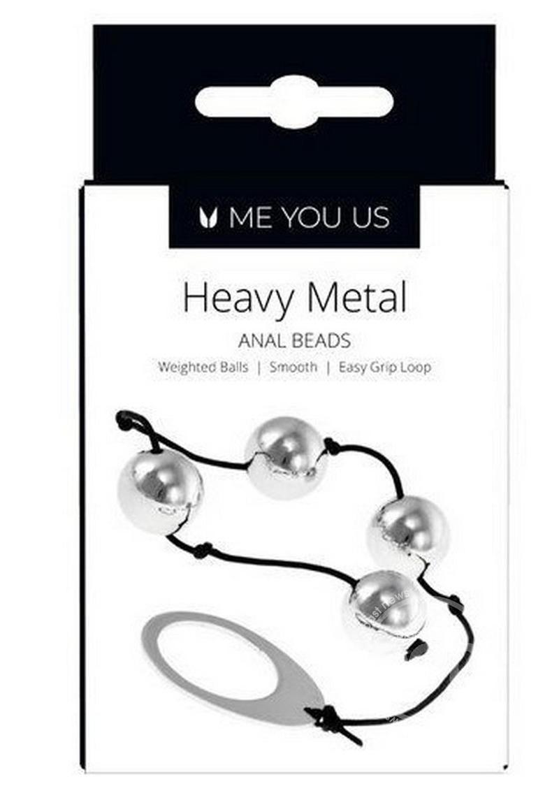 ME YOU US Heavy Metal Anal Beads - Silver