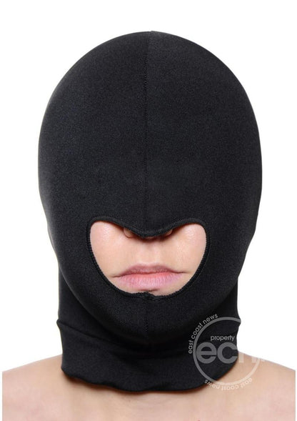 Master Series Blow Hole Open Mouth Spandex Hood - Black