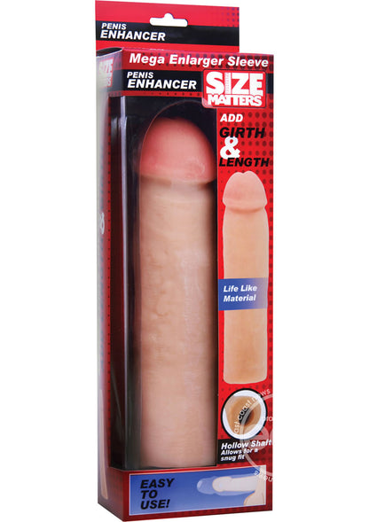 Size Matters Mega Enlarger Sleeve Penis Enhancer - Vanilla