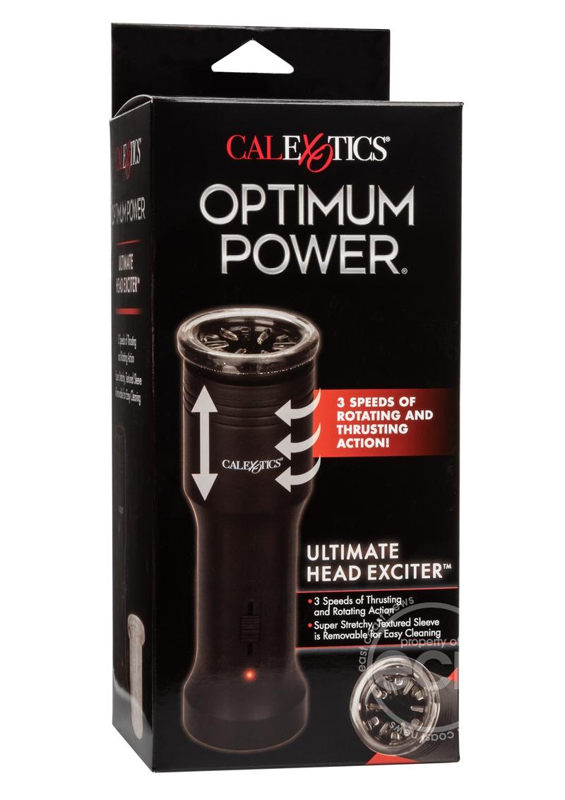 Optimum Power Ultimate Head Exciter Rotating Vibrating Masturbator - Black