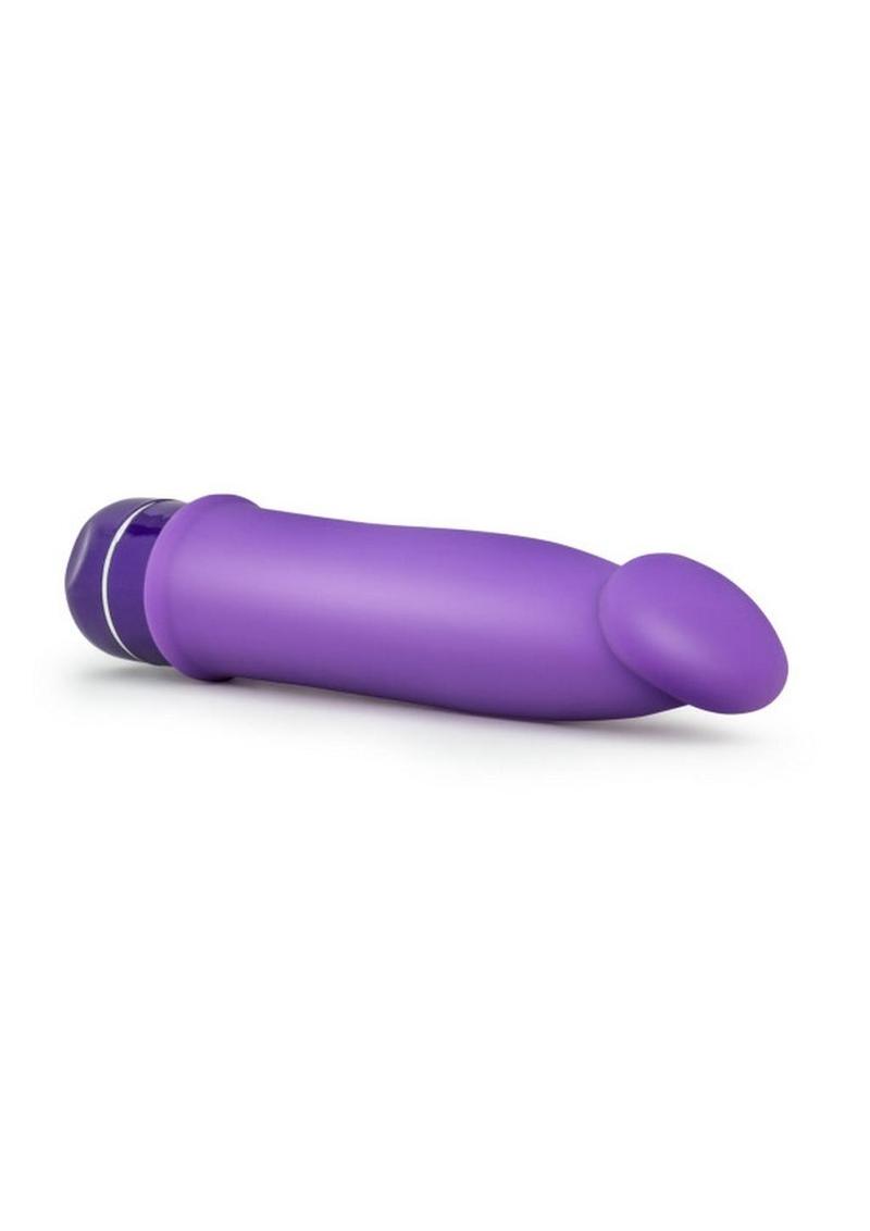 Luxe Purity Silicone Vibrating Dildo 7.5in - Purple