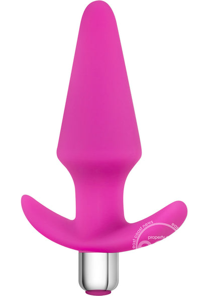 Luxe Discover Silicone Vibrator Butt Plug - Pink