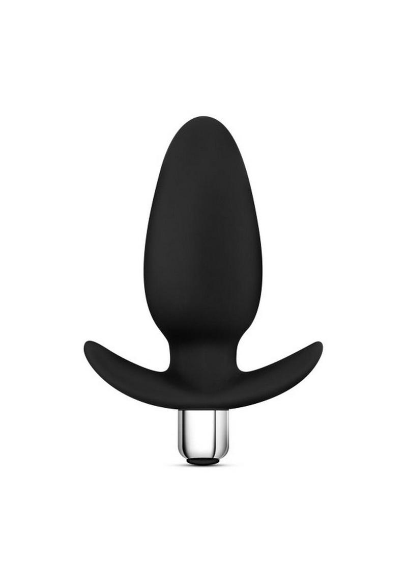 Luxe Little Thumper Silicone Butt Plug- Black