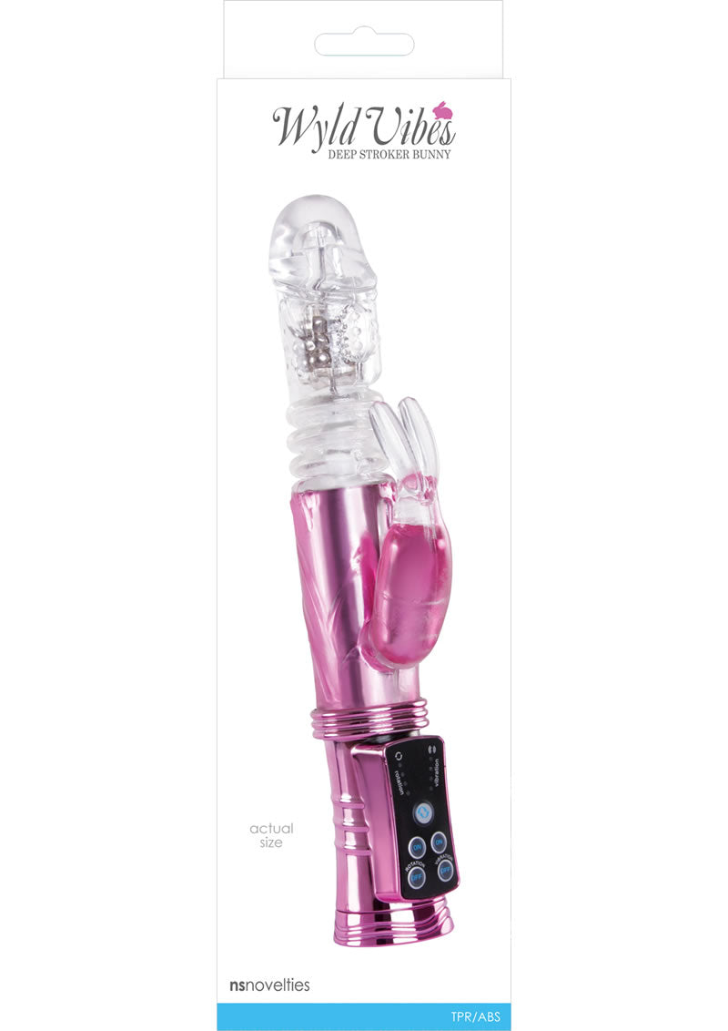 Wyld Vibes Deep Stroker Bunny Rabbit Vibrator - Pink