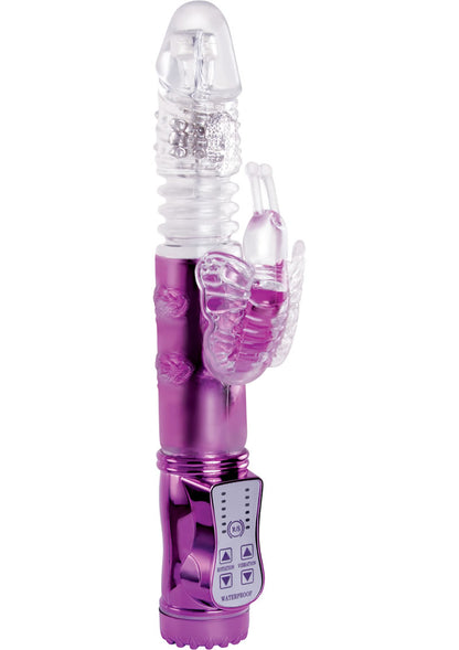 Wyld Vibes Deep Stroker Butterfly Rabbit Vibrator - Purple