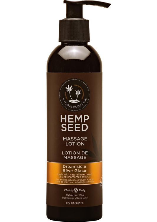 Earthly Body Hemp Seed Massage Lotion Dreamsicle 8oz