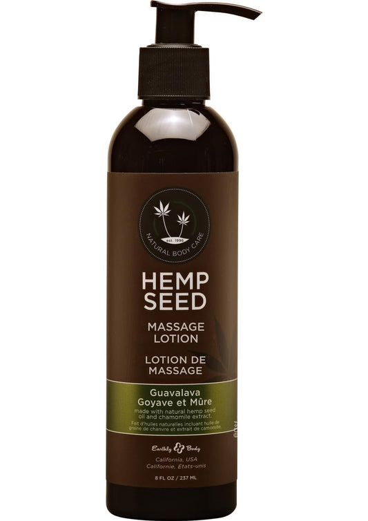 Earthly Body Hemp Seed Massage Lotion Guavalava 8oz