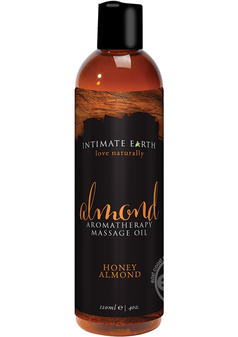 Intimate Earth Almond Aromatherapy Massage Oil Honey Almond 4oz