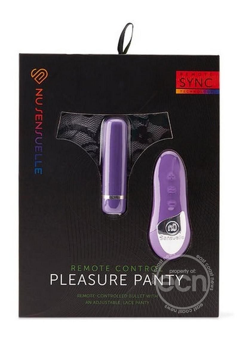 Nu Sensuelle Pleasure Panty Vibe Rechargeable Silicone Remote & Bullet - Purple