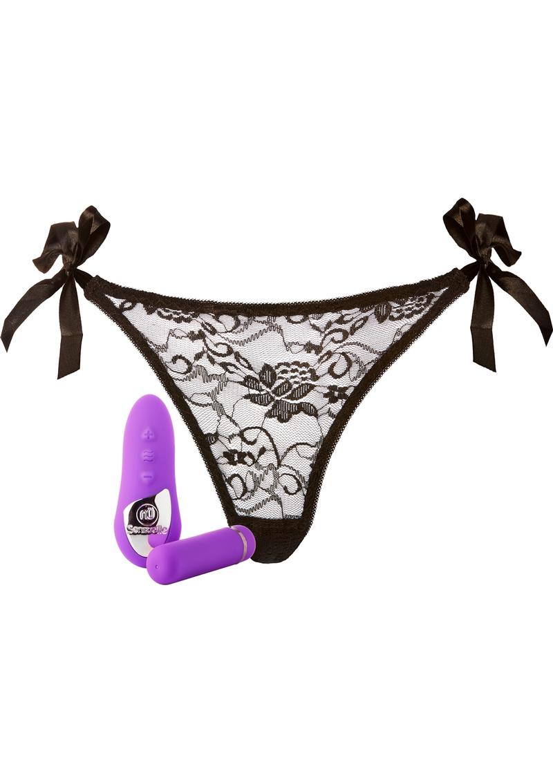 Nu Sensuelle Pleasure Panty Vibe Rechargeable Silicone Remote & Bullet - Purple