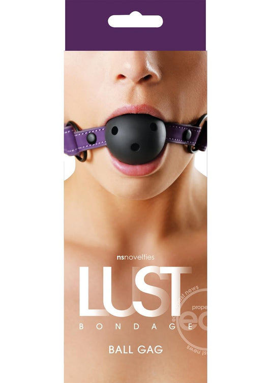 Lust Bondage Ball Gag - Purple/Black