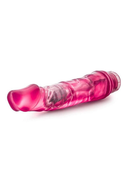 B Yours Vibe 6 Vibrating Dildo 9in - Pink