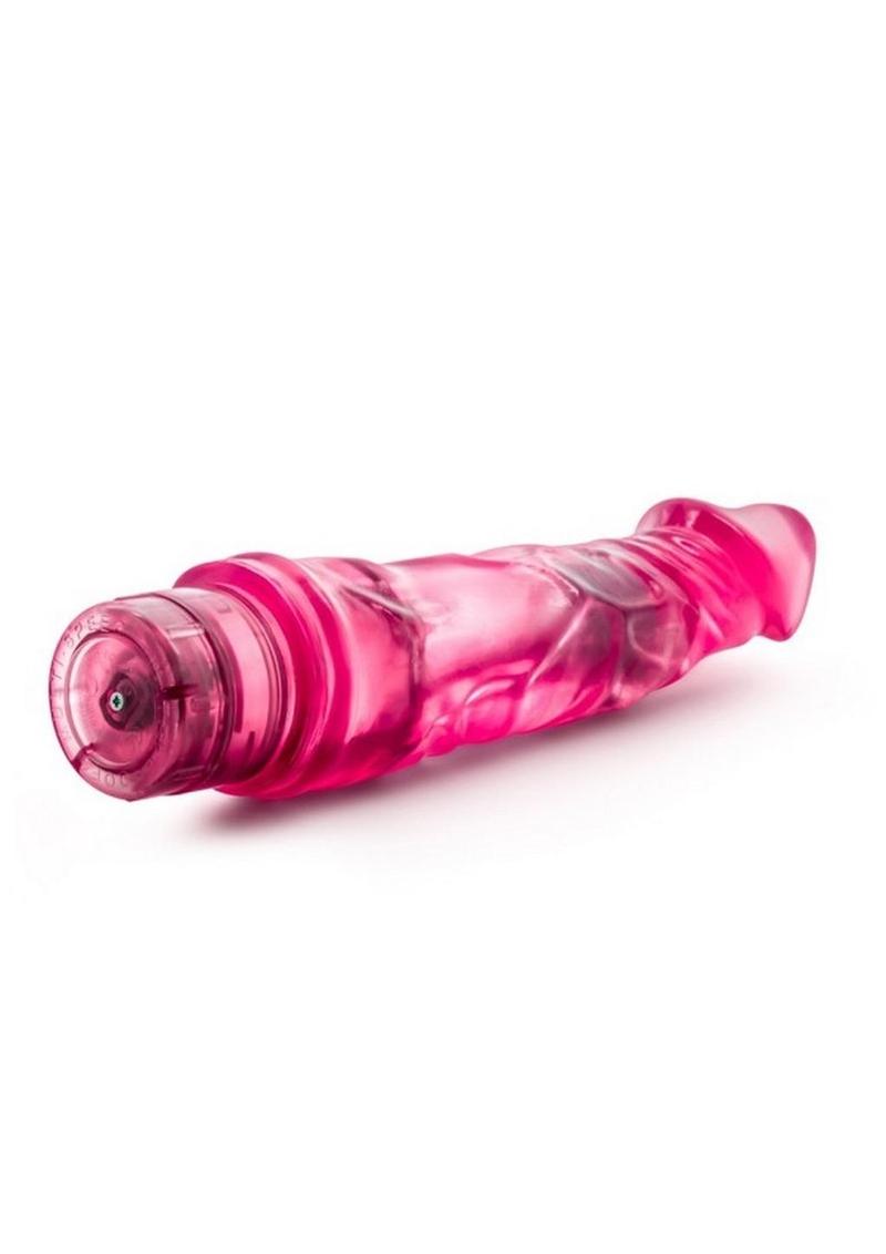 B Yours Vibe 6 Vibrating Dildo 9in - Pink