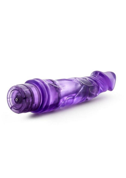 B Yours Vibe 6 Vibrating Dildo 9in - Purple