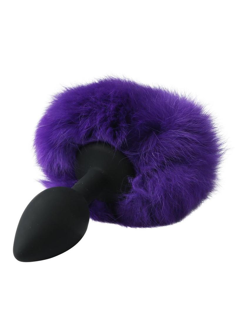 Sincerely Silicone Bunny Butt Plug -Black/Purple