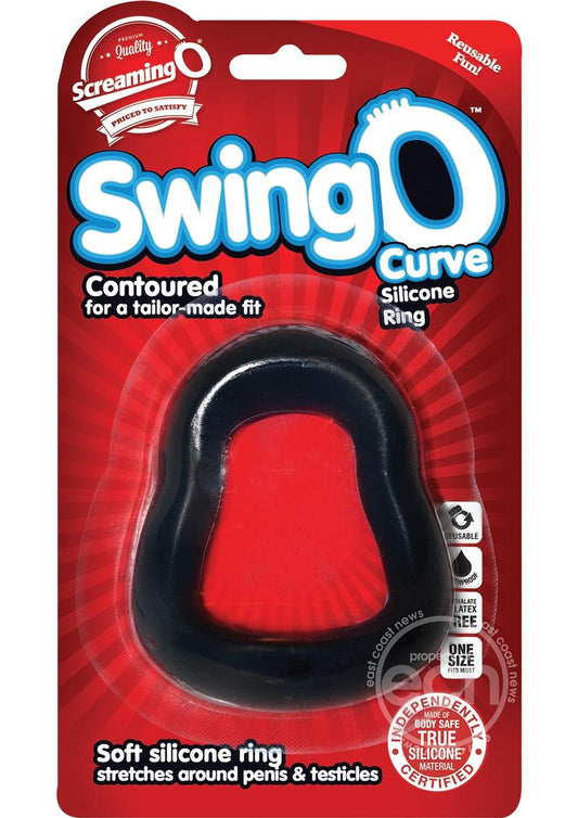 SwingO Curve Silicone Cock Ring - Black