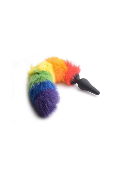 Tailz Rainbow Tail Silicone Butt Plug - Rainbow