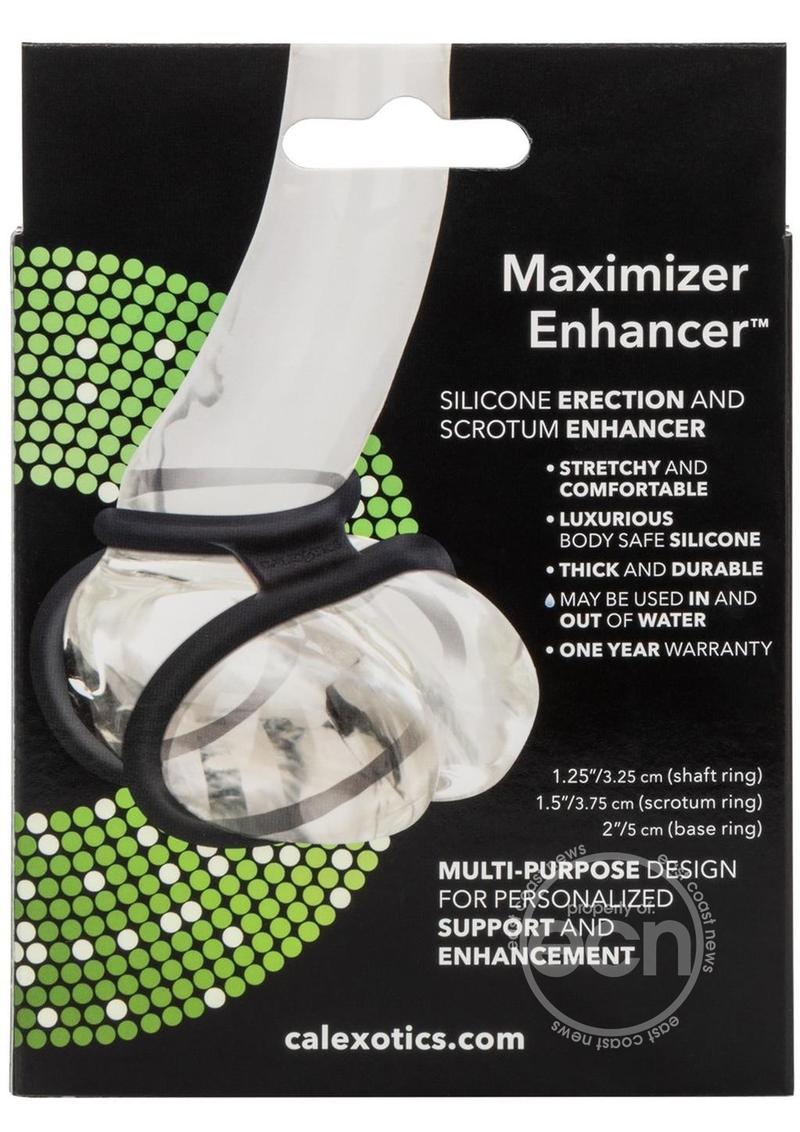 Maximizer Enhancer Silicone Cock Ring - Black