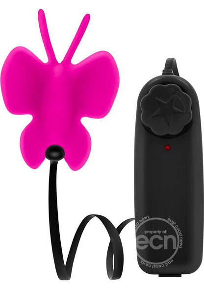 Luxe Butterfly Teaser Silicone Egg with Remote Control - Fuchsia