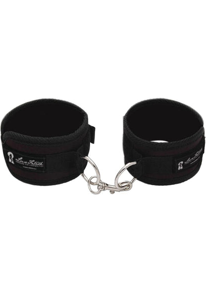 Lux Fetish Quality Love Cuffs Adjustable - Black