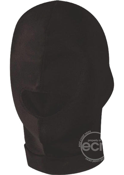 Lux Fetish Open Mouth Stretch Hood Black