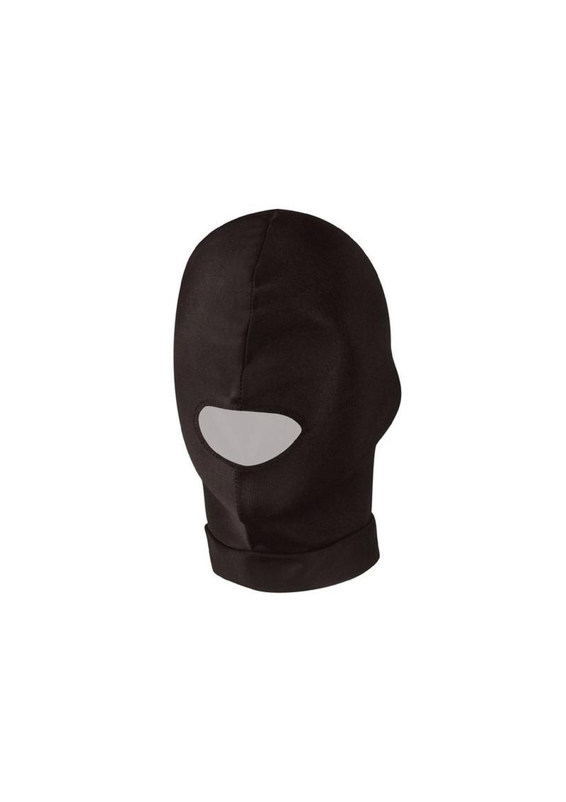 Lux Fetish Open Mouth Stretch Hood Black