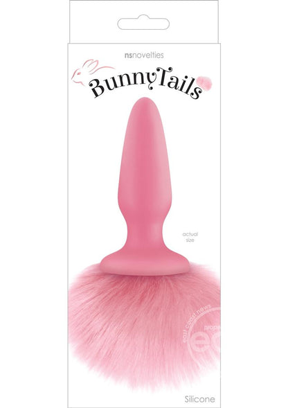 Bunny Tails Silicone Butt Plug - Pink