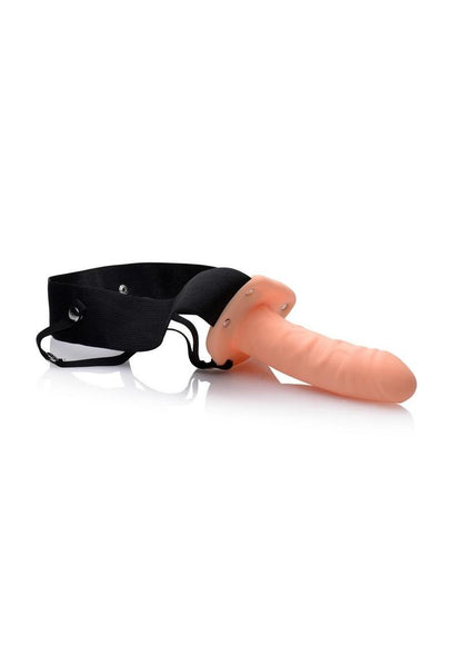 Size Matters Erection Assist Hollow Strap On - Vanilla