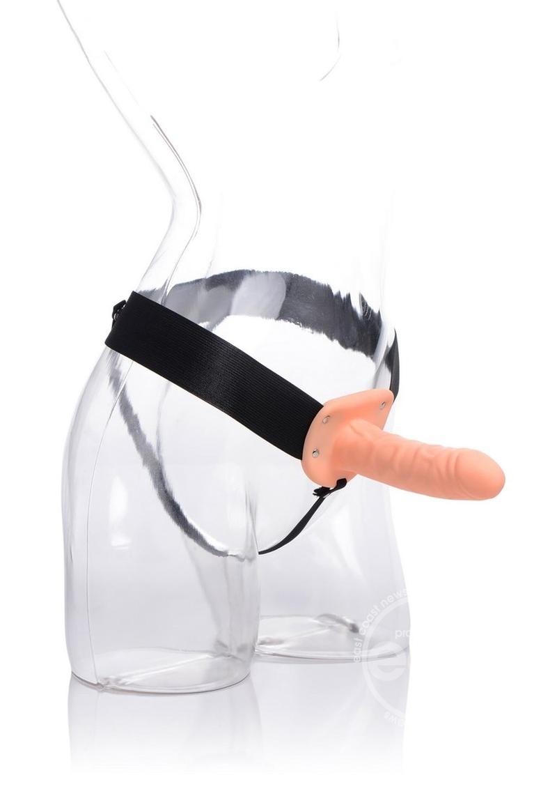 Size Matters Erection Assist Hollow Strap On - Vanilla