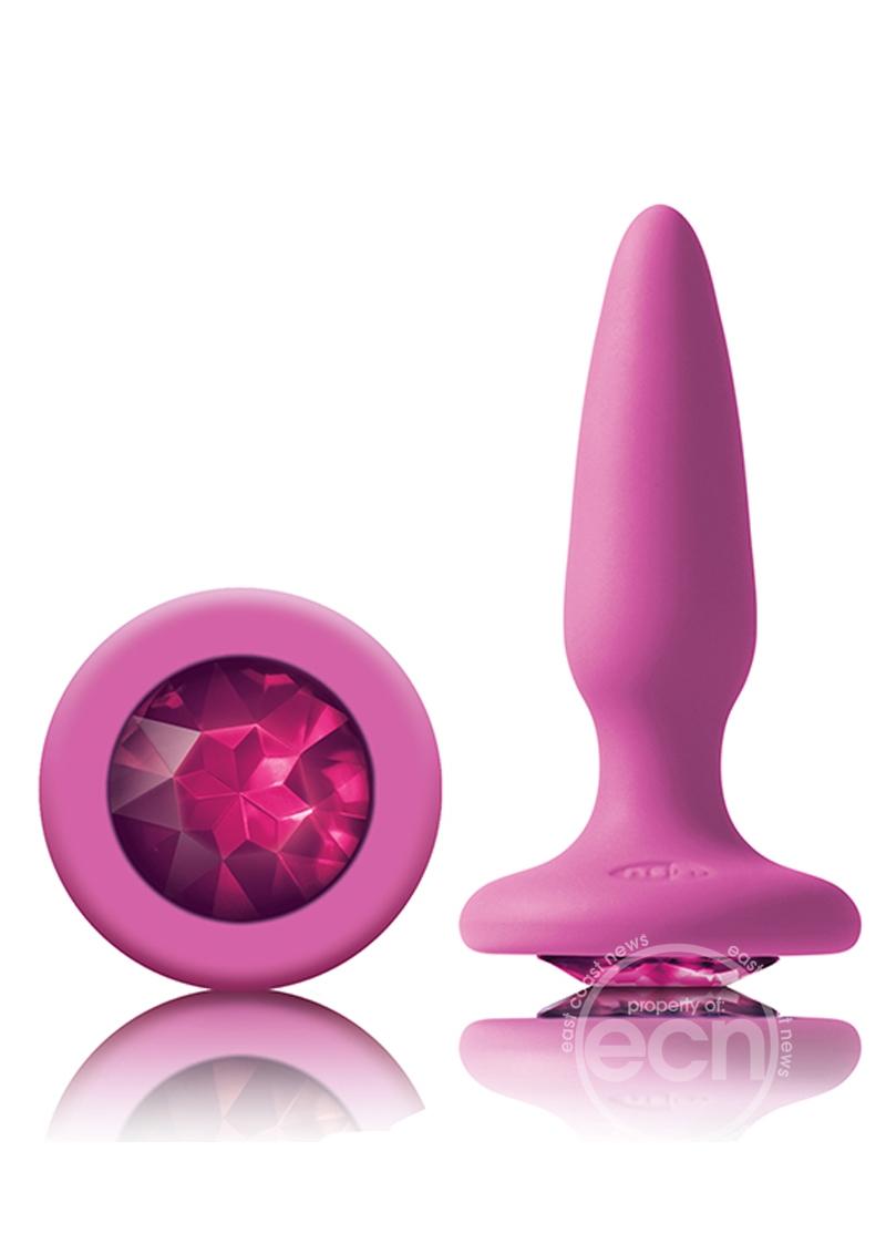 Glams Mini Silicone Butt Plug - Pink Gem