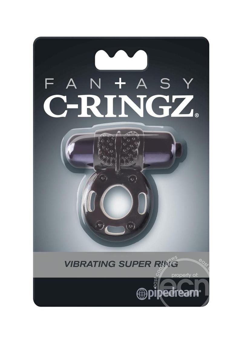 Fantasy C-Ringz Vibrating Super Cock Ring with Bullet - Black