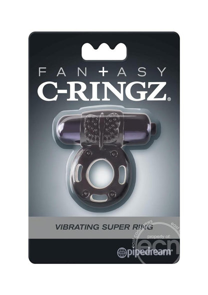 Fantasy C-Ringz Vibrating Super Cock Ring with Bullet - Black