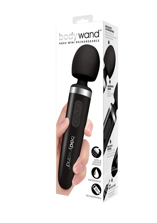 Bodywand Aqua Rechargeable Silicone Wand Massager - Black