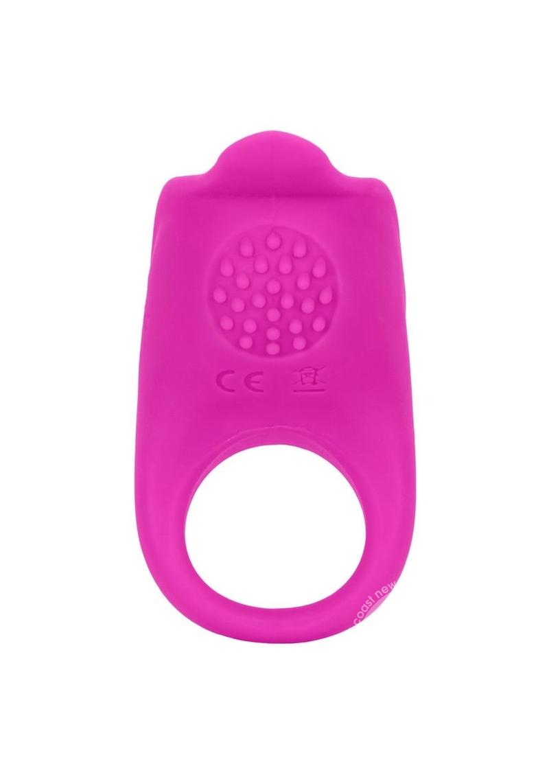 Silicone Rechargeable Teasing Enhancer Cockring Waterproof Pink