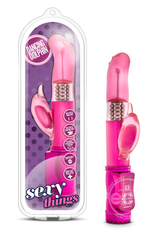 Sexy Things Dancing Dolphin Rabbit Vibrator - Fuchsia