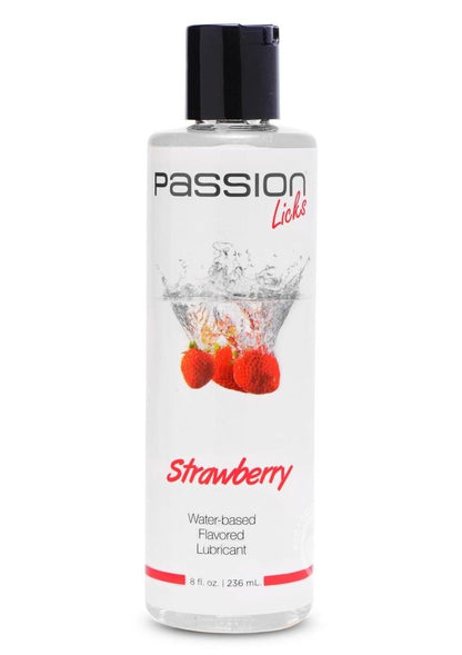 Passion Licks Strawberry Water Based Flavored Lubricant 8oz