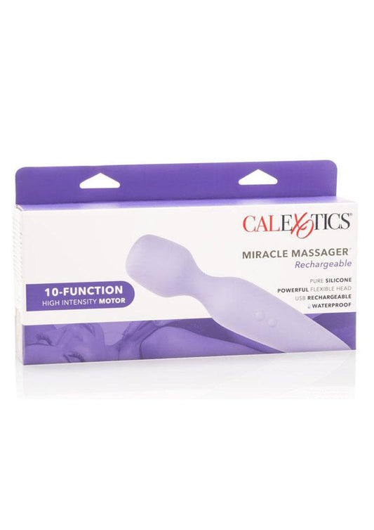 Miracle Massager USB Rechargeable Silicone Wand Waterproof 8.5in - Purple