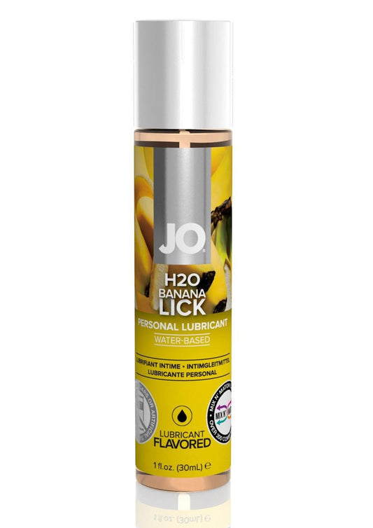 JO H2O Water Based Flavored Lubricant Banana Lick 1oz