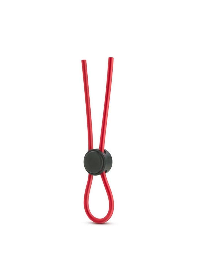 Stay Hard Silicone Loop Cock Ring - Red