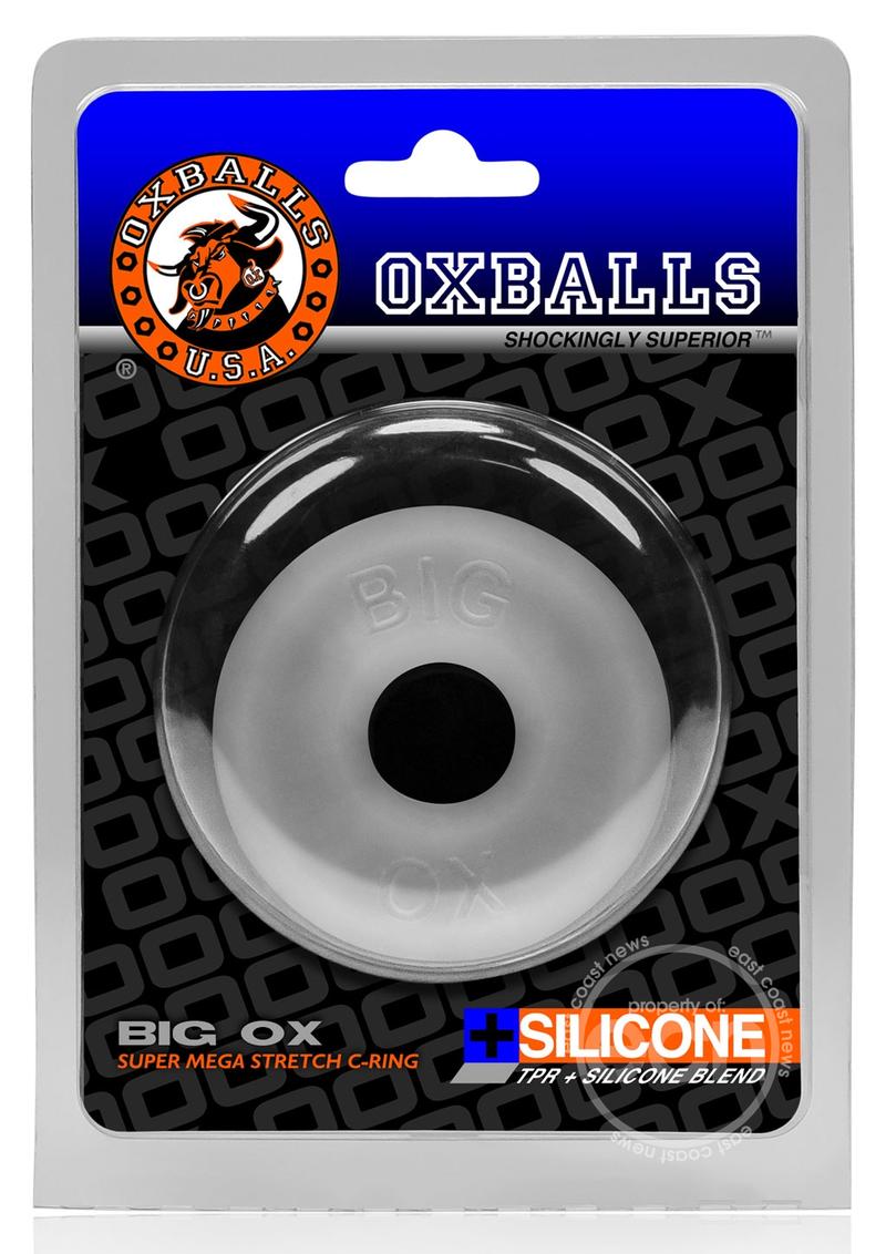 Oxballs Big Ox Super Mega Stretch Silicone Cock Ring - Clear