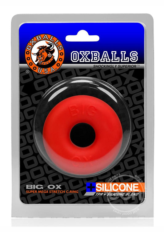 Oxballs Big Ox Super Mega Stretch Silicone Cock Ring - Red