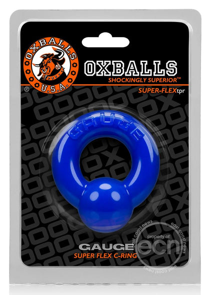 Oxballs Gauge Super Flex Cock Ring - Blue