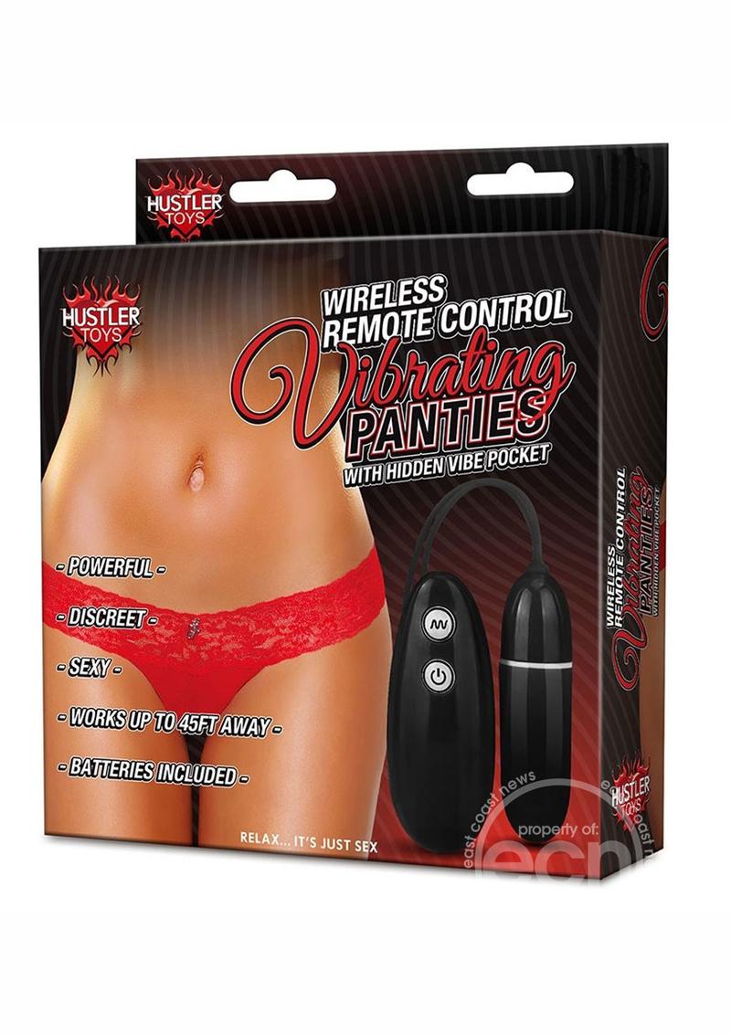 Wireless Remote Control Vibrating Panties Panty Vibe - Medium/Large - Red